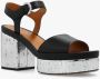 Chloé Zwarte Odina Plateau Sandalen met Hoge Hakken Zwart Dames - Thumbnail 4