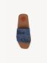Chloé Slippers Flat Woody Sandals in blauw - Thumbnail 3