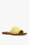 Chloé Slippers Woody Flat Mule in geel - Thumbnail 5