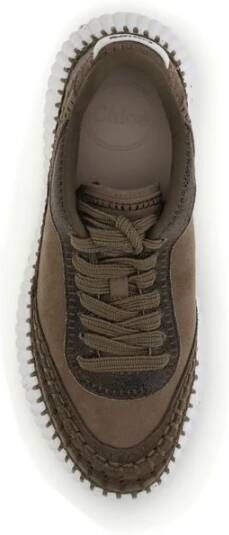 Chloé Shearling Leren Sneakers