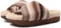 Chloé Multicolor Bruin Golvende Lijn Slides Sandalen Bruin Dames - Thumbnail 3