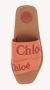 Chloé Slippers Woody Flat Mule in oranje - Thumbnail 3
