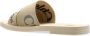 Chloé Logo-print Linnen Blend Woody Sandalen Beige Dames - Thumbnail 11