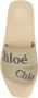 Chloé Logo-print Linnen Blend Woody Sandalen Beige Dames - Thumbnail 12