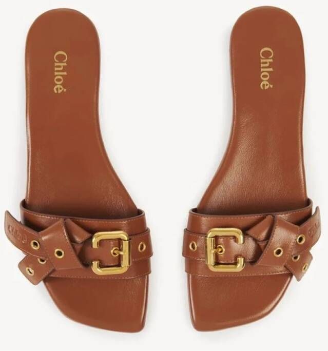 Chloé Stijlvolle Muiltjes Brown Dames