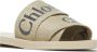 Chloé Beige Platte Sandaal met Zilveren Logo Beige Dames - Thumbnail 4
