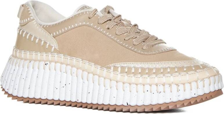 Chloé Beige Witte Zool Sneaker Beige Dames