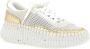 Chloé Stijlvolle Veterschoenen met Leren Inzetstukken White Dames - Thumbnail 9