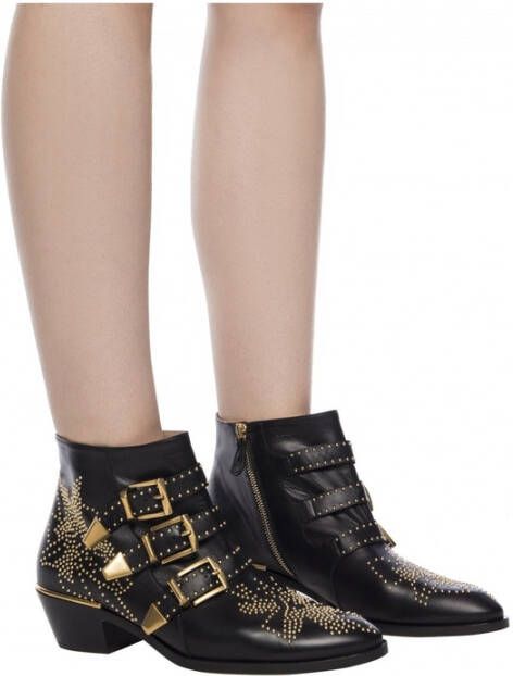 Chloé Susanna Studded Heel Ankle Boots Zwart Dames