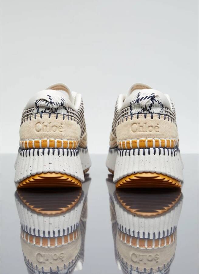 Chloé Transparante Vetersneakers met reliëflogo Multicolor Dames