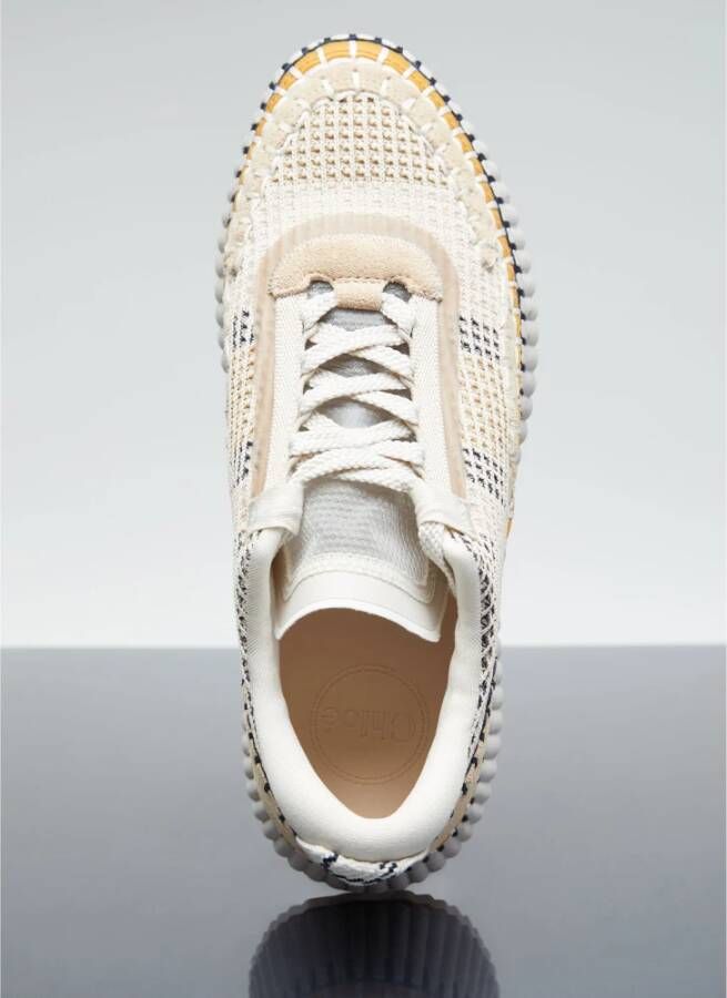 Chloé Transparante Vetersneakers met reliëflogo Multicolor Dames