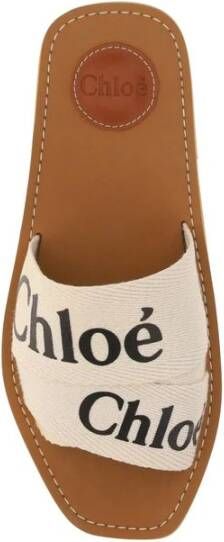 Chloé Vierkante Neus Katoenen Sandalen