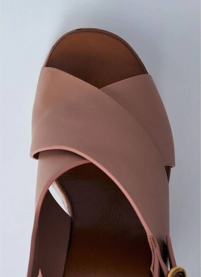 Chloé Wig Sandalen met Houtlook Platform