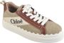 Chloé Witte-Bruine Canvas Sneakers Brown Dames - Thumbnail 3