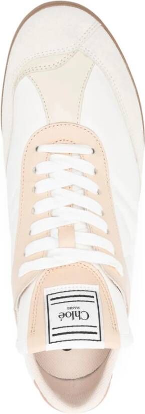 Chloé Witte Leren Sneakers
