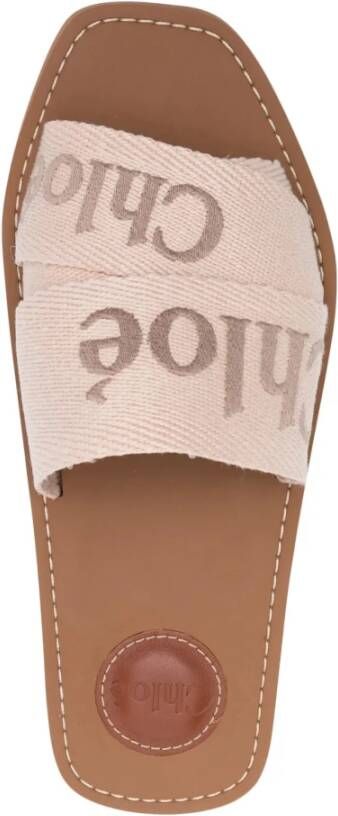 Chloé Witte Linnen Sandalen