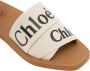 Chloé Witte Logo Canvas Sandalen Vrouw White Dames - Thumbnail 8