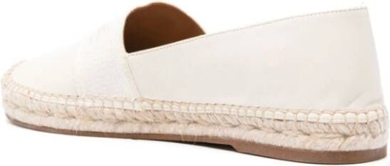 Chloé Witte platte schoenen met geborduurd logo White Dames