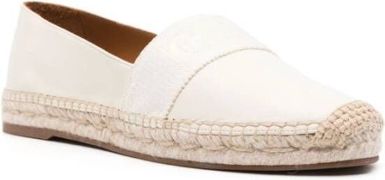 Chloé Witte platte schoenen met geborduurd logo White Dames