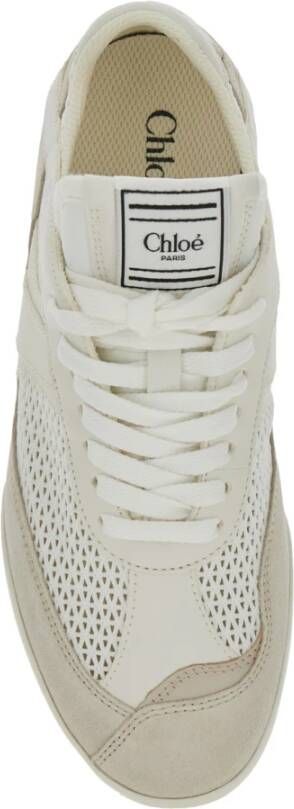 Chloé Witte Sneakers met Logo Patch