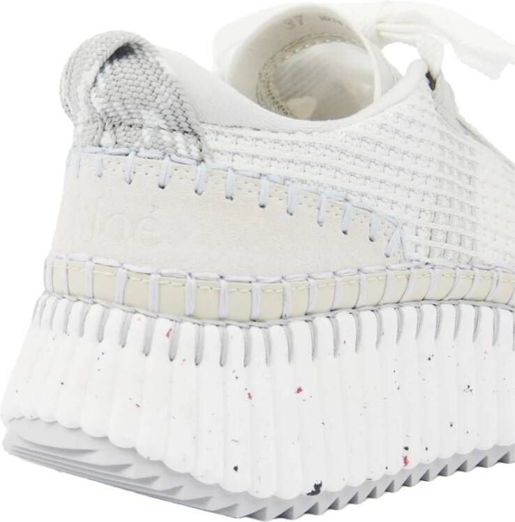 Chloé Witte Sneakers met Nylon Webbing