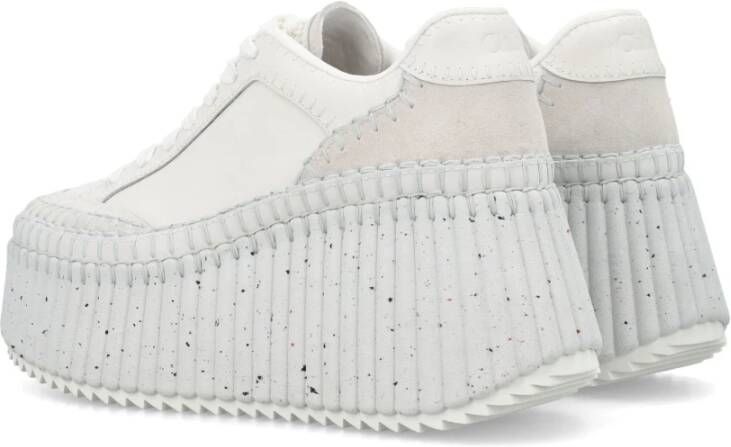 Chloé Witte Sneakers met Rubberen Zool