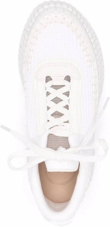 Chloé Witte Sneakers met Whipstitch Trim White Dames