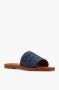 Chloé Slippers Flat Woody Sandals in blauw - Thumbnail 7