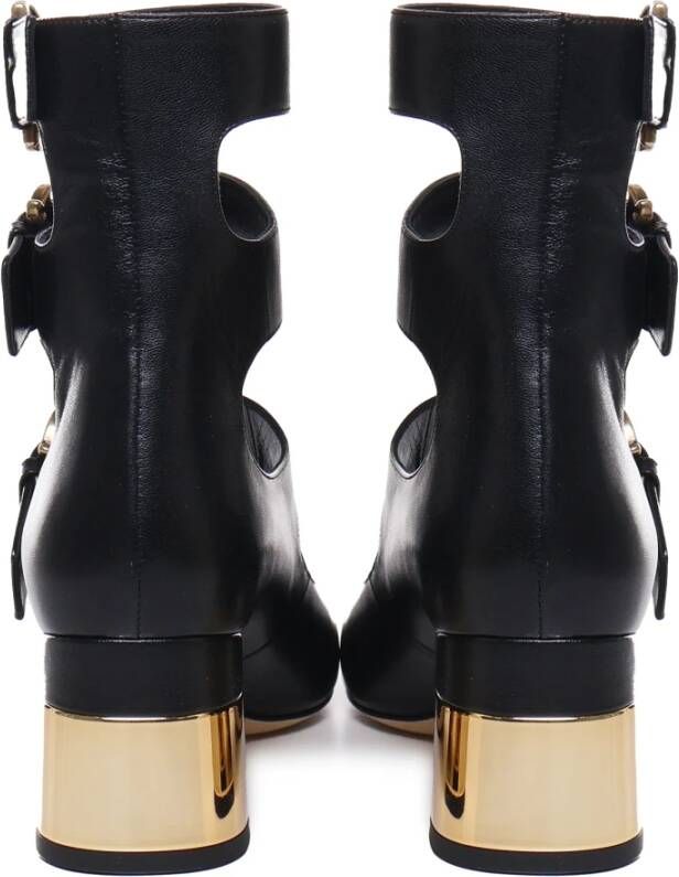 Chloé Zwarte schoen met gouden gespen Black Dames