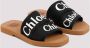 Chloé Vierkante Neus Platte Sandalen Black Dames - Thumbnail 4