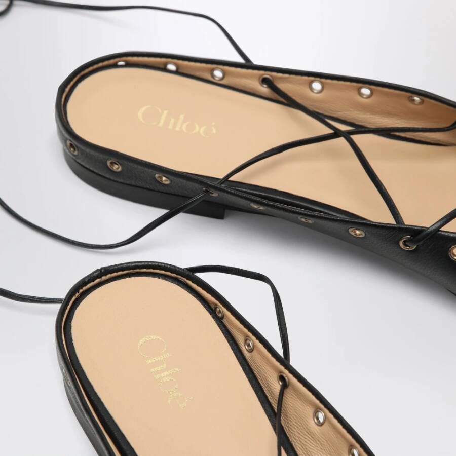 Chloé Zwarte platte ballerina schoenen