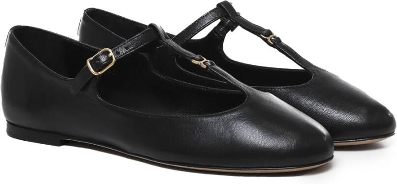 Chloé Zwarte platte Mary-Jane ballerina schoenen Black Dames