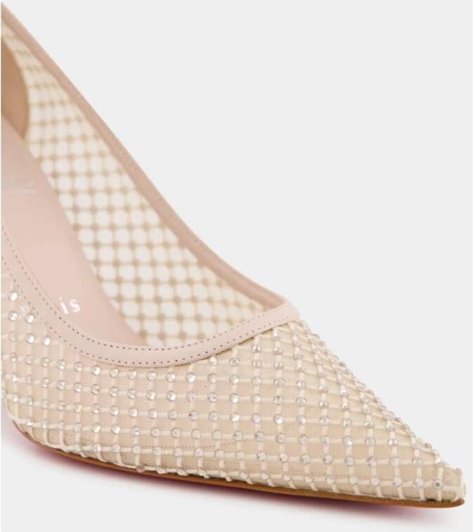 Christian Louboutin Beige Mesh Strass Pumps