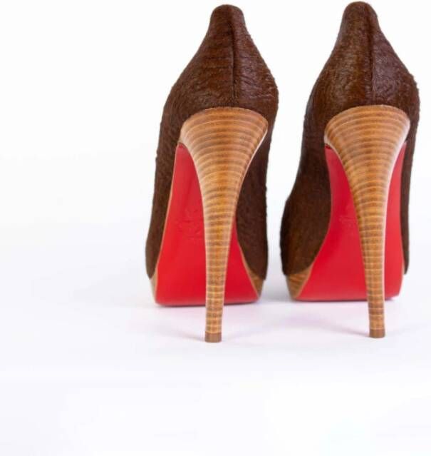 Christian Louboutin Bruin Leren Altadama 140 Décolleté Bruin Dames