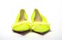 Christian Louboutin Fluro Gele Platte Puntige Schoen Yellow Dames - Thumbnail 3