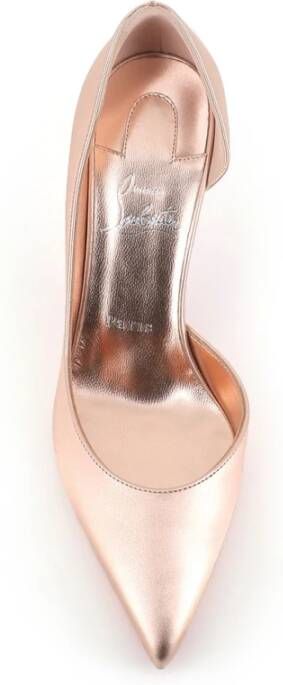 Christian Louboutin Goudroze Gelamineerde Leren Hakken