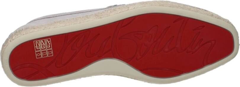 Christian Louboutin Grijze leren espadrille casual schoen