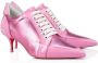 Christian Louboutin Leren Lace-Up Pumps met Logo Detail Pink Dames - Thumbnail 6
