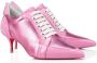 Christian Louboutin Leren Lace-Up Pumps met Logo Detail Pink Dames - Thumbnail 14