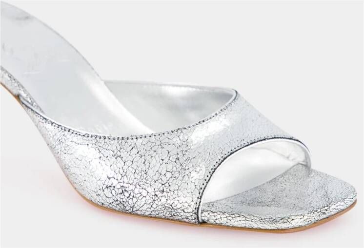 Christian Louboutin Metallic Slip-On Sandalen