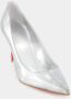 Christian Louboutin Metallic Zilver Leren Stiletto Pumps - Thumbnail 2
