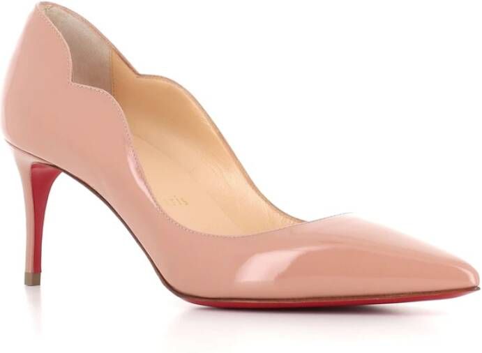 Christian Louboutin Nude Lakleren Hakken Pink Dames