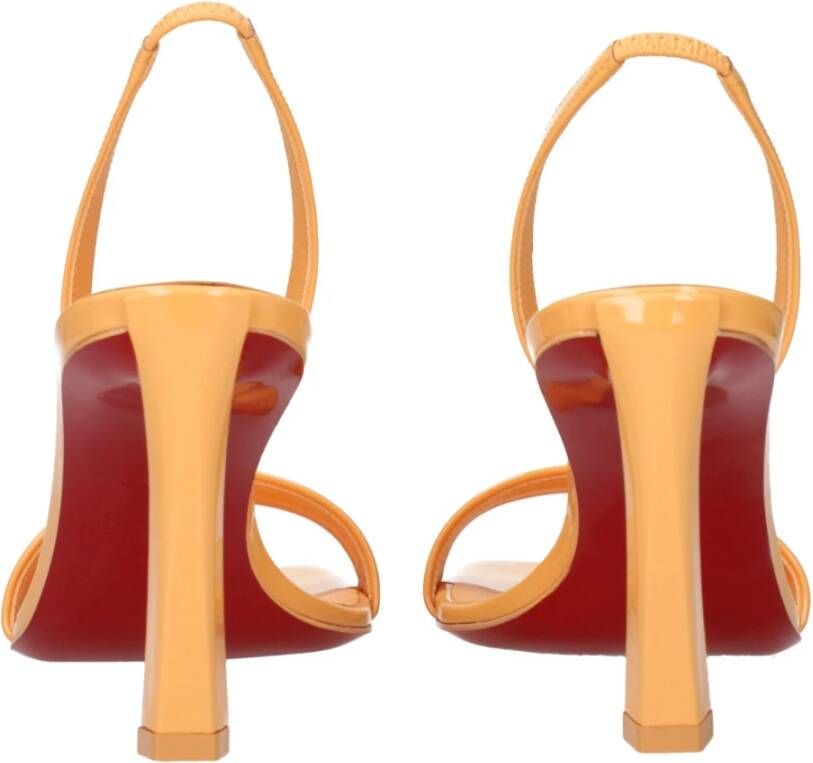 Christian Louboutin Oranje Stiletto Hakken Sandalen
