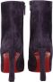 Christian Louboutin Paarse Leren Enkellaarzen - Thumbnail 2
