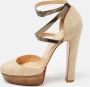 Christian Louboutin Pre-owned Canvas heels Beige Dames - Thumbnail 2