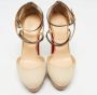 Christian Louboutin Pre-owned Canvas heels Beige Dames - Thumbnail 3