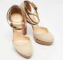 Christian Louboutin Pre-owned Canvas heels Beige Dames - Thumbnail 4
