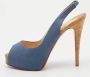 Christian Louboutin Pre-owned Canvas heels Blue Dames - Thumbnail 2