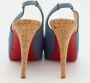 Christian Louboutin Pre-owned Canvas heels Blue Dames - Thumbnail 5
