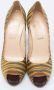 Christian Louboutin Pre-owned Canvas heels Yellow Dames - Thumbnail 3
